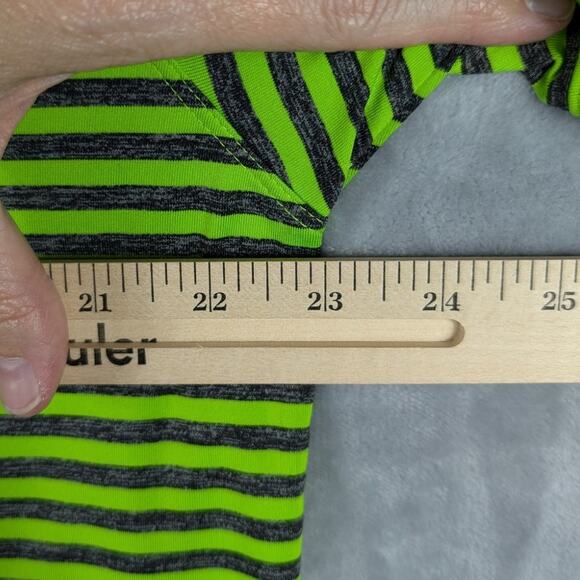 Nike Golf Shirt Mens Large Polo Green Gray Stripes Preppy Swoosh Office School - Picture 4 of 9